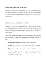Tài liệu Kỹ năng đưa ra Quyết đinh - Bắt đầu nào!!! docx