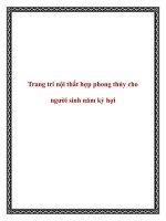 Tài liệu Trang trí nội thất hợp phong thủy cho người sinh năm kỷ hợi pdf