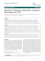 Tài liệu Detection of Pulmonary tuberculosis: comparing MR imaging with HRCT pptx