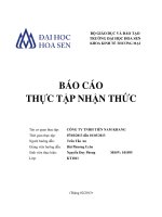 báo cáo thực tập nhận thức công ty tnhh tiên nam khang