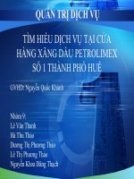 Slide tìm hiểu dịch vụ tại cửa hàng xăng dầu petrolimex số 1 TP huế
