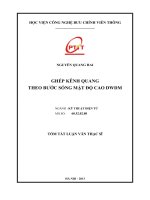 Ghép kênh quang theo bước sóng mật độ cao DWDM