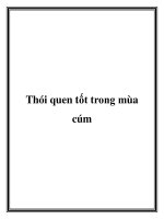 Tài liệu Thói quen tốt trong mùa cúm pdf