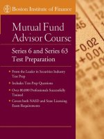 Tài liệu Boston Institute of Finance Mutual Fund Advisor Course potx