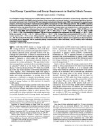 Tài liệu Total Energy Expenditure and Energy Requirements in Healthy Elderly Persons ppt