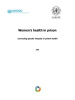 Tài liệu Women’s health in prison Correcting gender inequity in prison health ppt