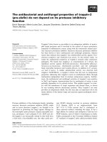 Tài liệu Báo cáo khoa học: The antibacterial and antifungal properties of trappin-2 (pre-elaﬁn) do not depend on its protease inhibitory function pptx