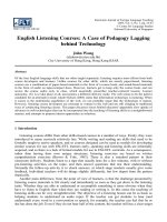 Tài liệu English Listening Courses: A Case of Pedagogy Lagging behind Technology docx