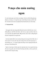 Tài liệu 9 mẹo cho món nướng ngon pdf