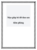 Tài liệu Mẹo giúp bé đỡ đau sau tiêm phòng ppt