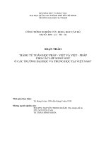bảng từ toán học pháp - việt và việt - pháp cho các lớp song ngữ ở các trƣờng đại học và trung học tại việt nam