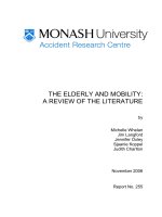 Tài liệu THE ELDERLY AND MOBILITY: A REVIEW OF THE LITERATURE pdf