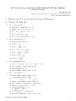 Tài liệu Tuyển chọn các bài toán điển hình luyện thi đại học pdf
