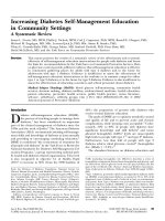 Tài liệu Increasing Diabetes Self-Management Education in Community Settings pptx