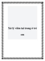 Tài liệu Xử lý viêm tai trong ở trẻ em docx