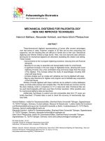 Tài liệu MECHANICAL DIGITIZING FOR PALEONTOLOGY - NEW AND IMPROVED TECHNIQUES doc