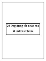 Tài liệu 20 ứng dụng tốt nhất cho Windows Phone ppt