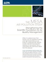 Tài liệu The MESA aiR Pollution study strengthening the scientific foundation for air Quality Management ppt