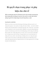 Tài liệu Bí quyết chọn trang phục và phụ kiện cho chú rể doc