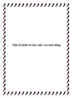 Tài liệu Một số bệnh trẻ hay mắc vào mùa đông doc