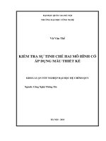kiểm tra sự tinh chế hai mô hình có áp dụng mẫu thiết kế