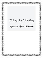 Tài liệu “Trừng phạt” làm tăng nguy cơ bệnh tật ở trẻ pptx