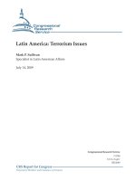 Tài liệu Latin America Terrorism IssuesMark P. Sullivan Specialist in Latin American Affairs July 14, doc