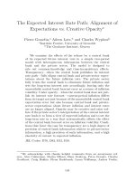 Tài liệu The Expected Interest Rate Path: Alignment of Expectations vs. Creative Opacity∗ ppt