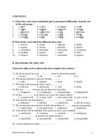 Tài liệu Đề Thi Thử Đại Học Khối A1, D Anh 2013 - Phần 2 - Đề 7 doc