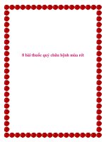 Tài liệu 8 bài thuốc quý chữa bệnh mùa rét. ppt