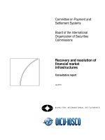 Tài liệu Recovery and resolution of financial market infrastructures docx