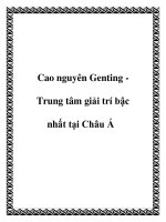 Tài liệu Cao nguyên Genting Trung tâm giải trí bậc nhất tại Châu Á potx