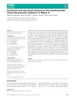 Tài liệu Báo cáo khoa học: Functional and structural analyses of N-acylsulfonamidelinked dinucleoside inhibitors of RNase A ppt
