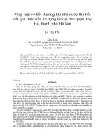 Pháp luật về bồi thường khi nhà nước thu hồi đất qua thực tiễn áp dụng tại địa bàn quận tây hồ, thành phố hà nội