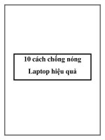 Tài liệu 10 cách chống nóng Laptop hiệu quả pdf