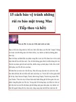 Tài liệu 15 cách bảo vệ tránh những rủi ro bảo mật trong Mac (Tiếp theo và hết) pptx