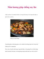 Tài liệu Nấm hương giúp chống suy lão ppt