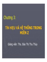 Tài liệu BÀI GIẢNG XỬ LÝ SỐ TÍN - Chương 3 pdf