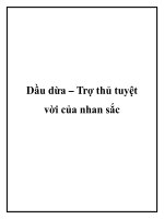 Tài liệu Dầu dừa – Trợ thủ tuyệt vời của nhan sắc pptx