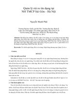 Quản lý rủi ro tín dụng tại NH TMCP sài gòn   hà nội