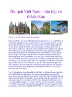 Tài liệu Du lịch Việt Nam - vận hội và thách thức potx