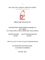 Giải pháp phát triển kinh doanh dịch vụ bưu chính của tổng công ty bưu chính việt nam (VNPOST)