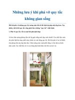 Tài liệu Những lưu ý khi phá vỡ quy tắc không gian sống ppt
