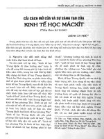 Tài liệu Báo cáo khoa học:Cải cách mở cửa và sáng tạo của kinh tế học macxit pptx