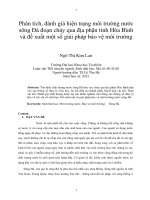 Phân tích, đánh giá hiện trạng môi trường nước sông đà đoạn chảy qua địa phận tỉnh hòa bình và đề xuất một số giải pháp bảo vệ môi trường