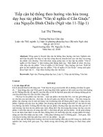 Tiếp cận hệ thống theo hướng văn hóa trong dạy học tác phẩm văn tế nghĩa sĩ cần giuộc của nguyễn đình chiểu (ngữ văn 11 tập 1)