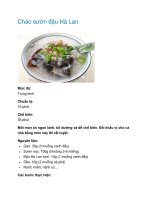 Tài liệu Cháo sườn đậu Hà Lan ppt