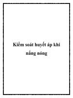 Tài liệu Kiểm soát huyết áp khi nắng nóng pdf