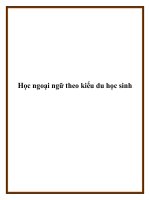 Tài liệu Học ngoại ngữ theo kiểu du học sinh ppt
