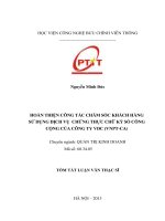 Hoàn thiện công tác chăm sóc khách hàng sử dụng dịch vụ chứng thực chữ ký số công cộng của công ty VDC (VNPT CA)